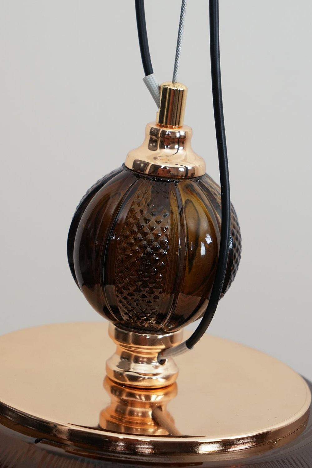 Antique Green Glass Bowl Pendant Lamp - view 10 | everlamps