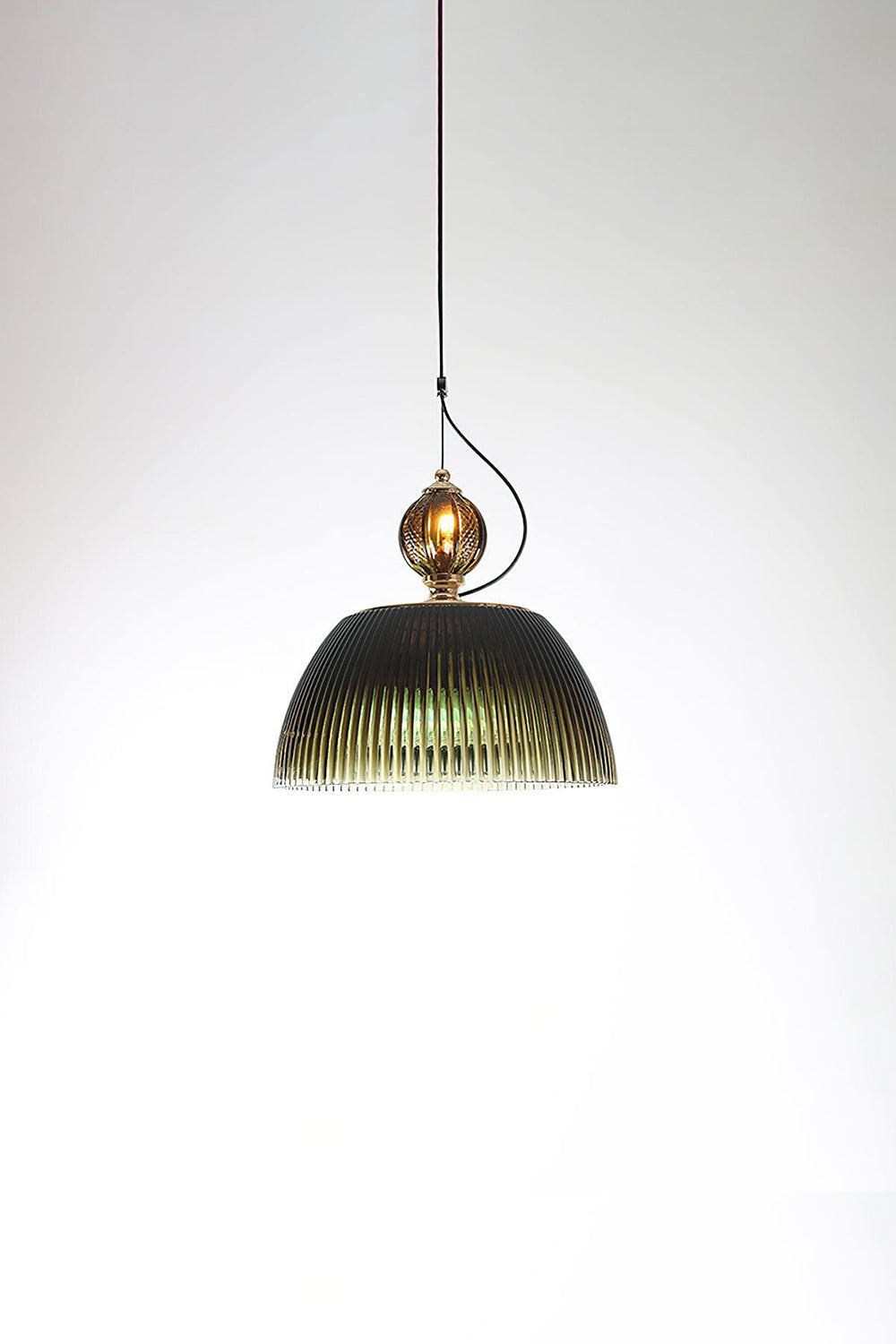 Antique Green Glass Bowl Pendant Lamp - view 14 | everlamps