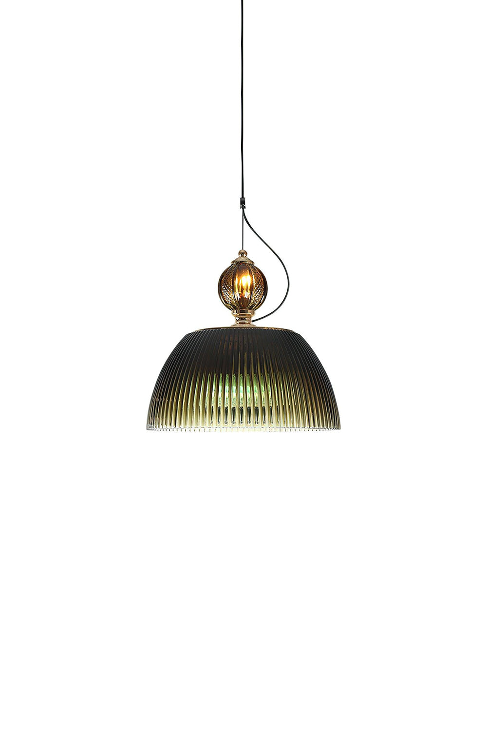 Antique Green Glass Bowl Pendant Lamp | everlamps