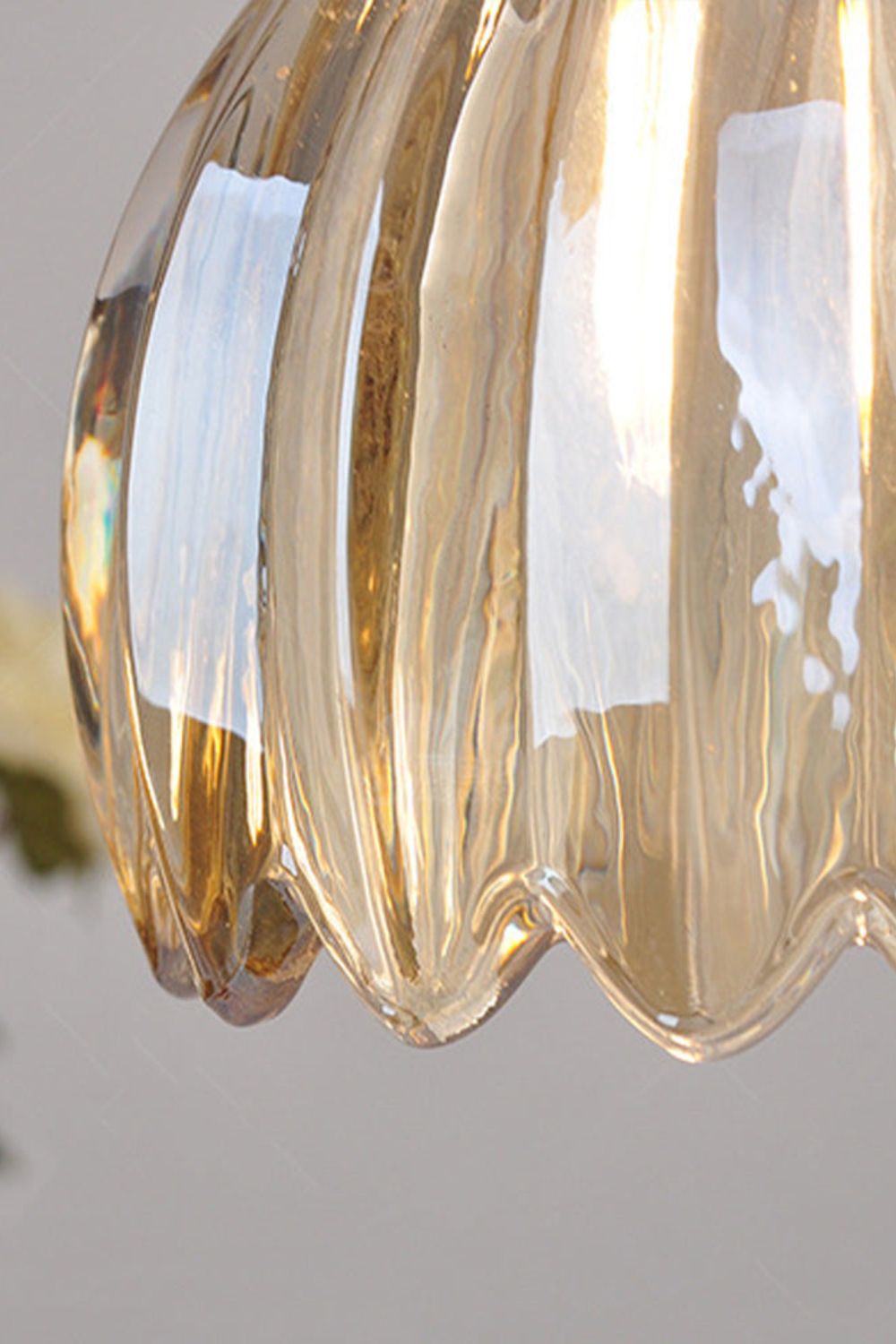 Antique Petal Shape Glass Pendant - view 13 | everlamps