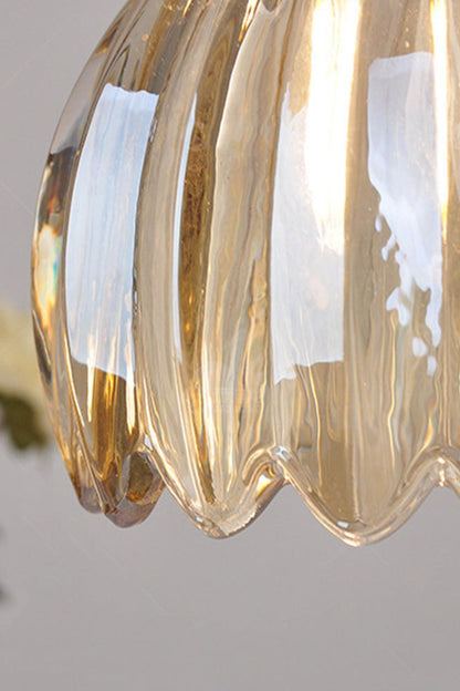Antique Petal Shape Glass Pendant - view 13 | everlamps