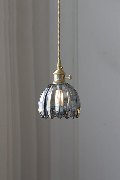 Antique Petal Shape Glass Pendant - view 8 | everlamps