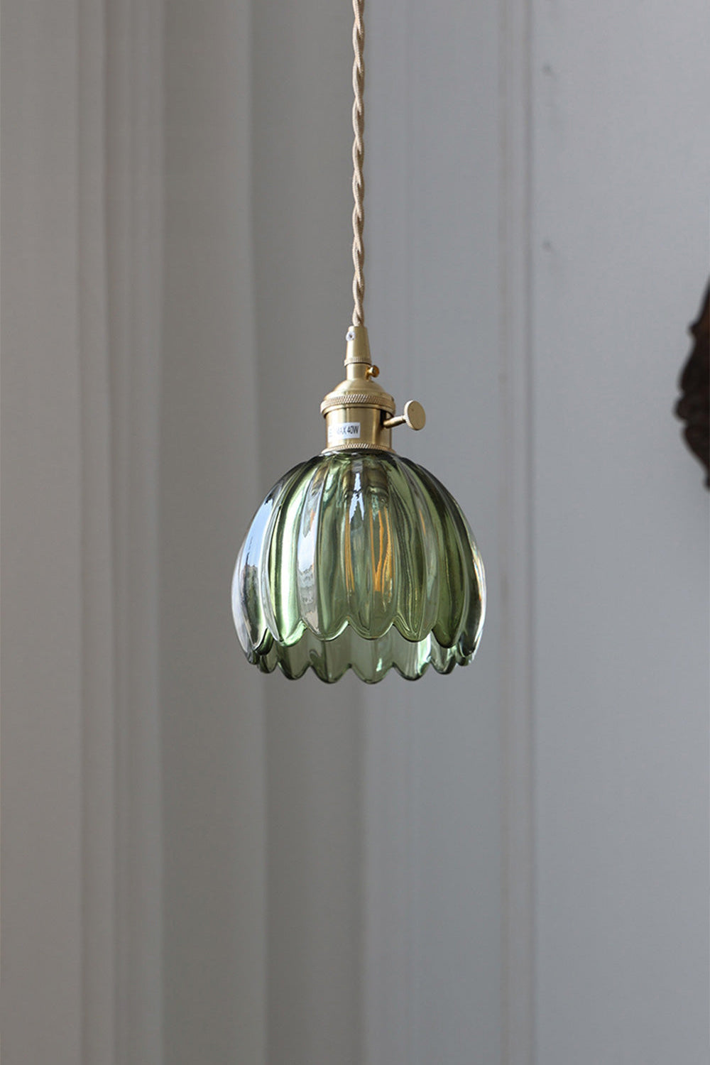 Antique Petal Shape Glass Pendant - view 6 | everlamps