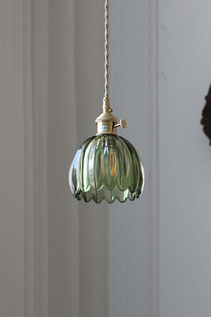 Antique Petal Shape Glass Pendant - view 5 | everlamps