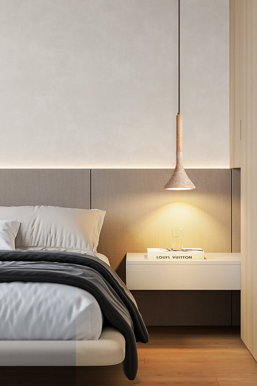 Aplomb Travertine Pendant Lamp - view 4 | everlamps