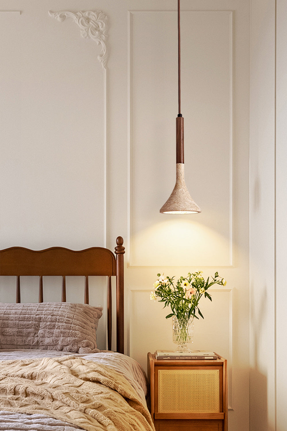 Aplomb Travertine Pendant Lamp - view 3 | everlamps