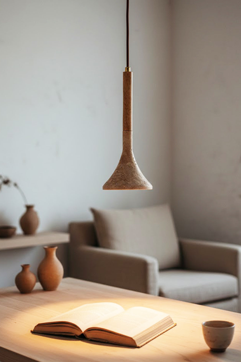 Aplomb Travertine Pendant Lamp - view 17 | everlamps