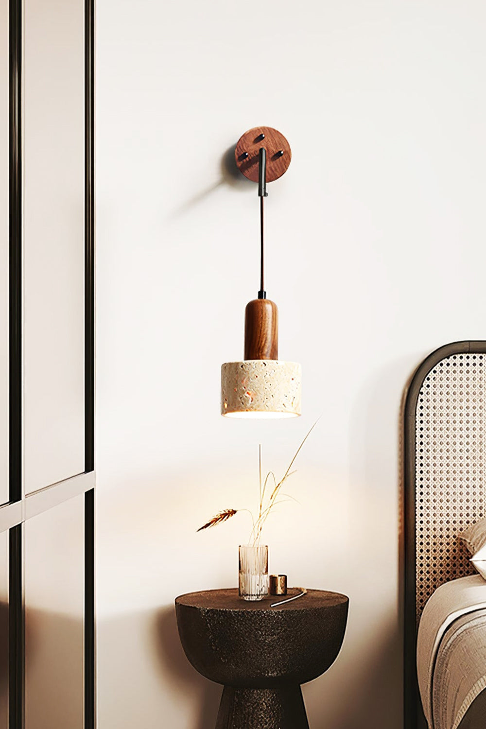 Arched Travertine Wall Light - view 2 | everlamps