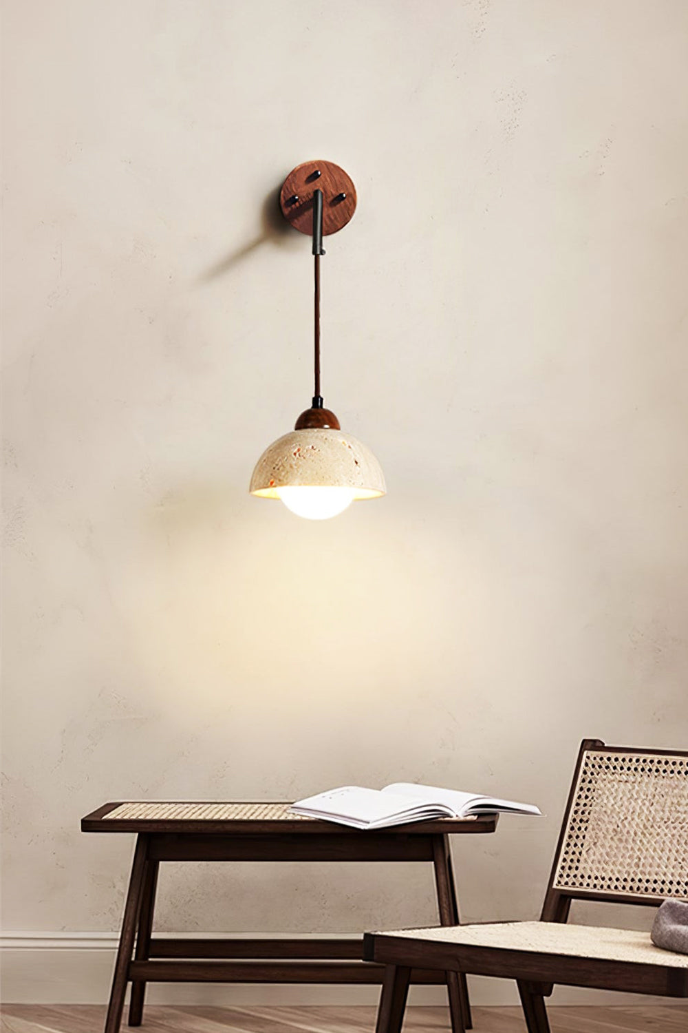Arched Travertine Wall Light - view 12 | everlamps
