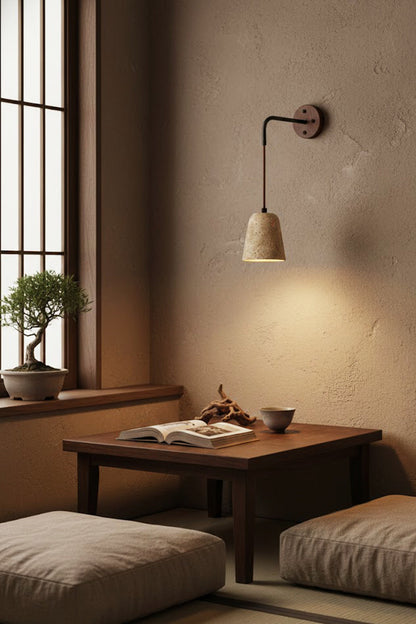 Arched Travertine Wall Light - view 6 | everlamps