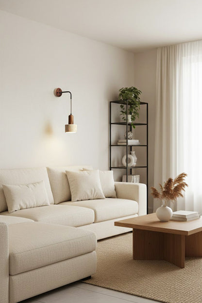 Arched Travertine Wall Light - view 5 | everlamps