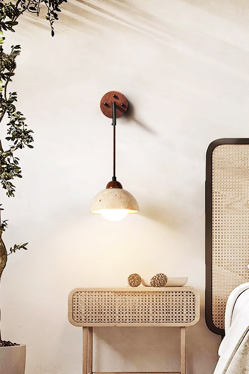 Arched Travertine Wall Light - view 8 | everlamps