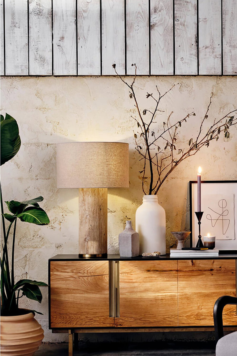 Aria Stone Table Lamp - view 3 | everlamps