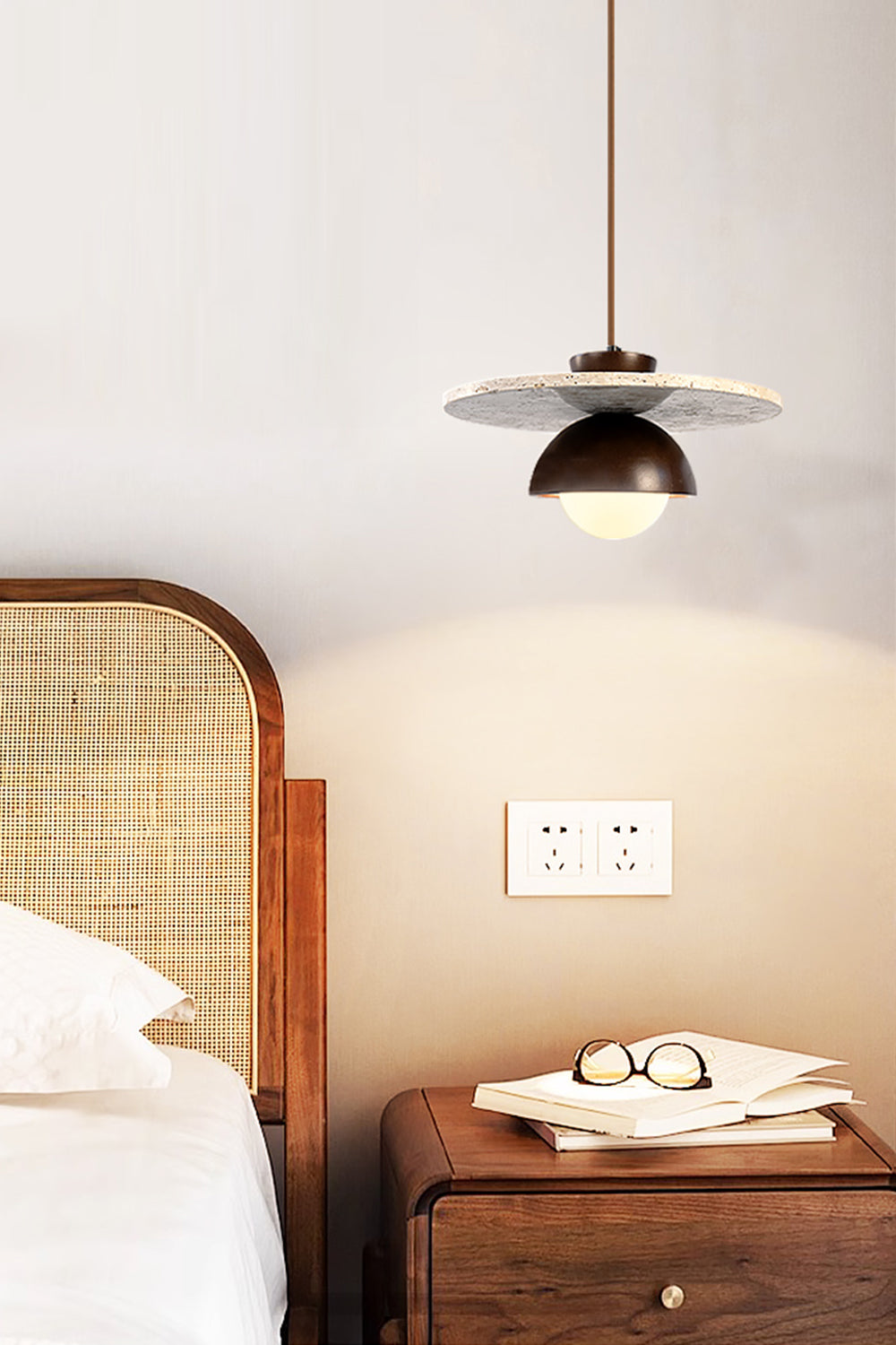 Arlo Travertine Pendant Light - view 6 | everlamps