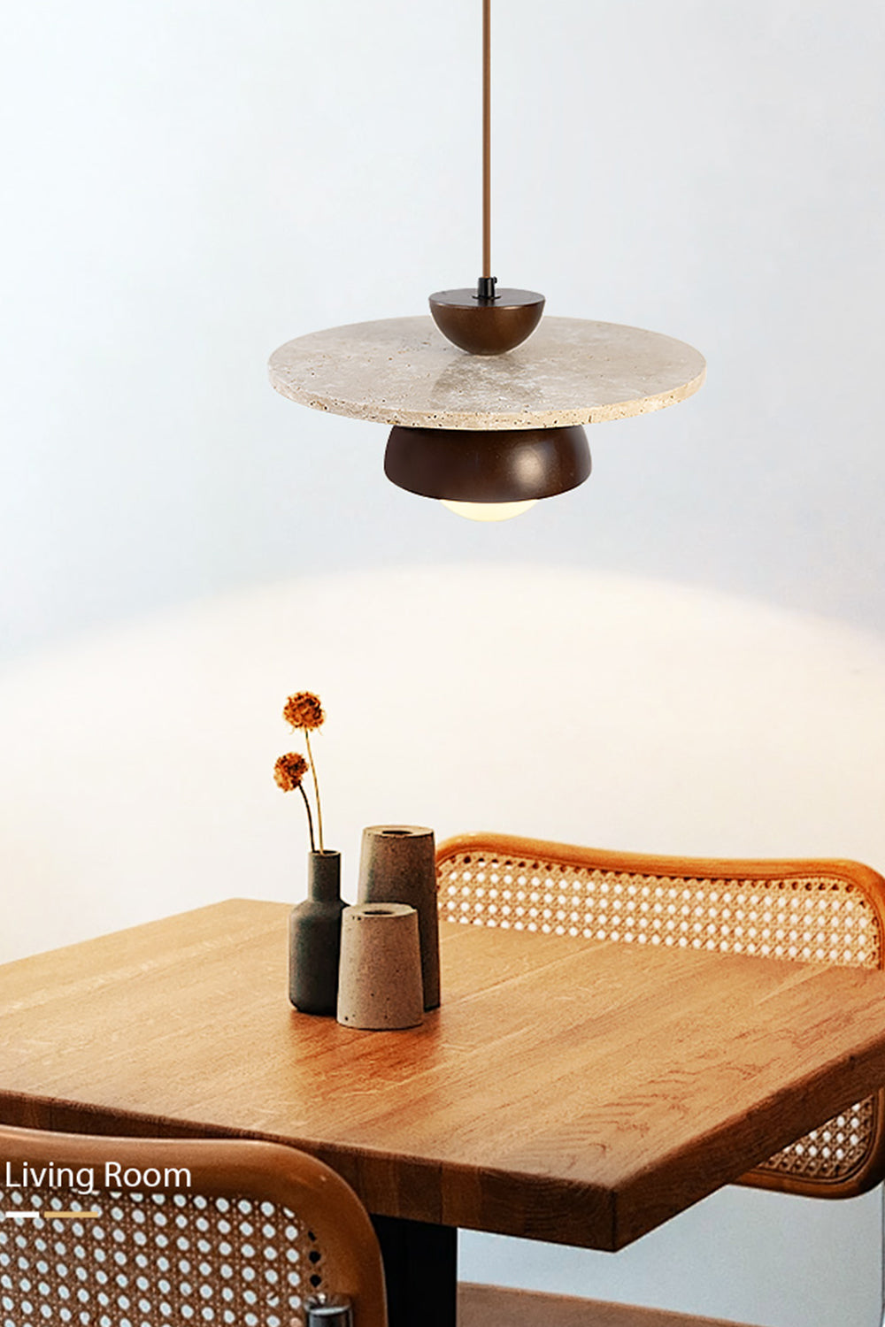 Arlo Travertine Pendant Light - view 7 | everlamps