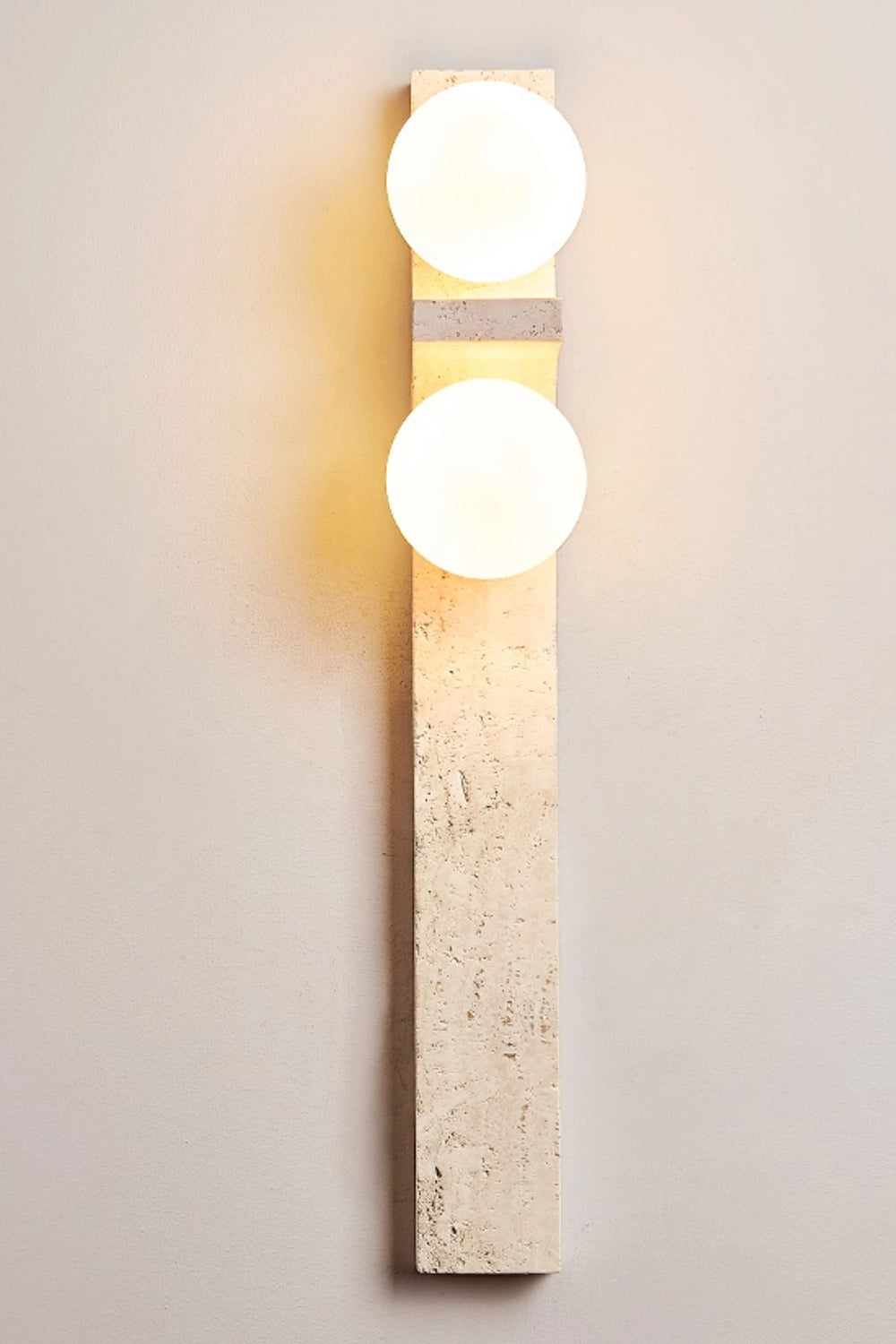 Asymmetrical Travertine Wall Sconce - view 28 | everlamps