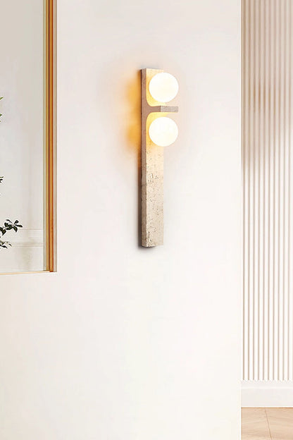 Asymmetrical Travertine Wall Sconce - view 24 | everlamps