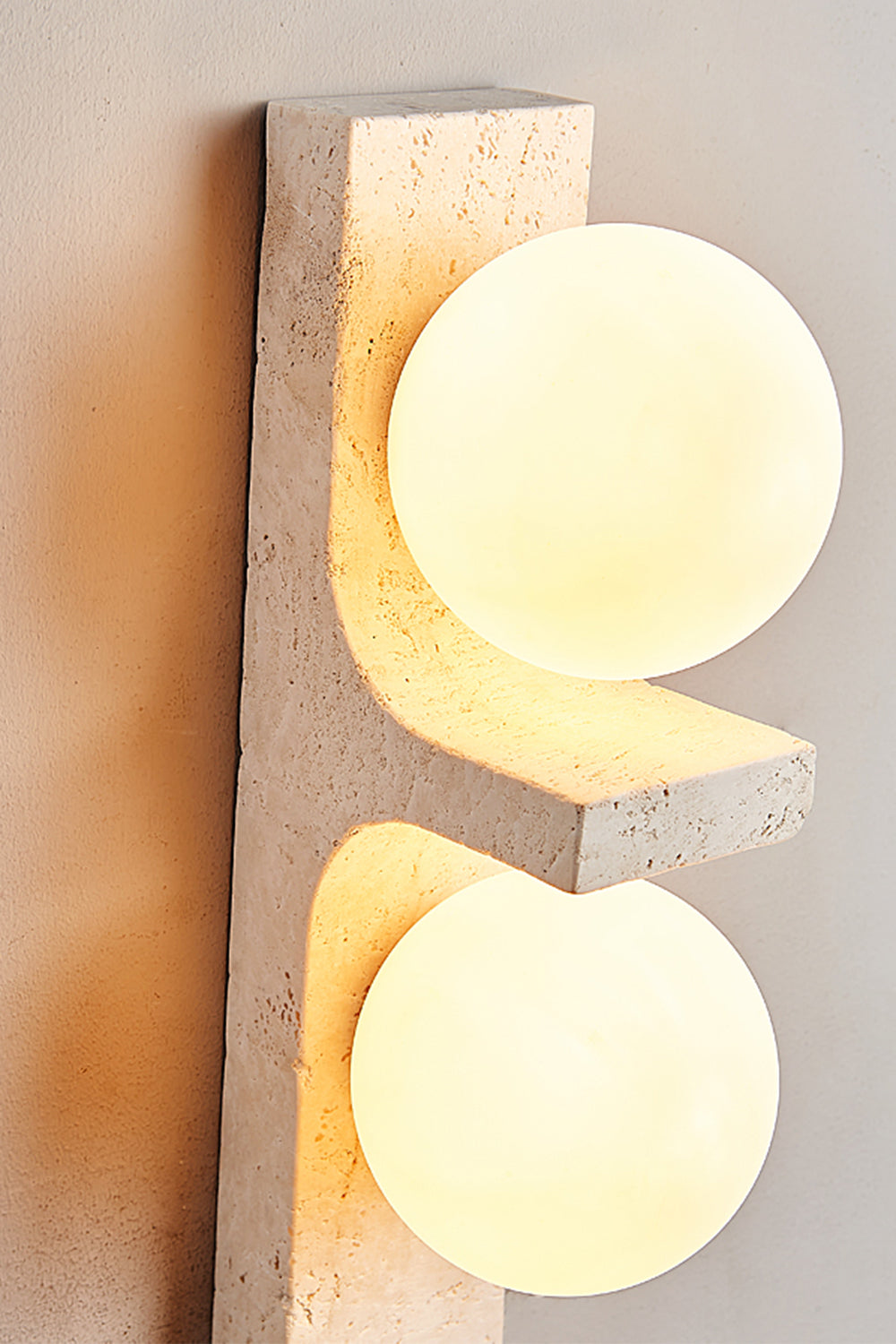Asymmetrical Travertine Wall Sconce - view 29 | everlamps