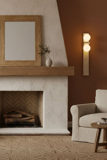 Asymmetrical Travertine Wall Sconce - view 8 | everlamps