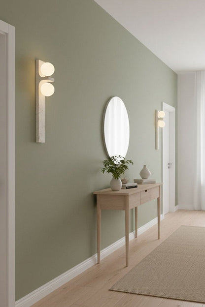 Asymmetrical Travertine Wall Sconce - view 9 | everlamps