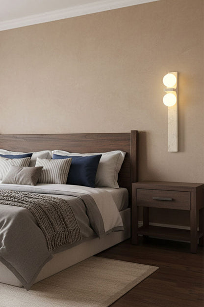 Asymmetrical Travertine Wall Sconce - view 11 | everlamps
