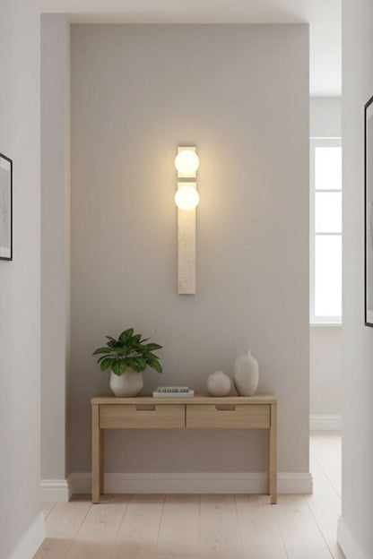 Asymmetrical Travertine Wall Sconce - view 10 | everlamps