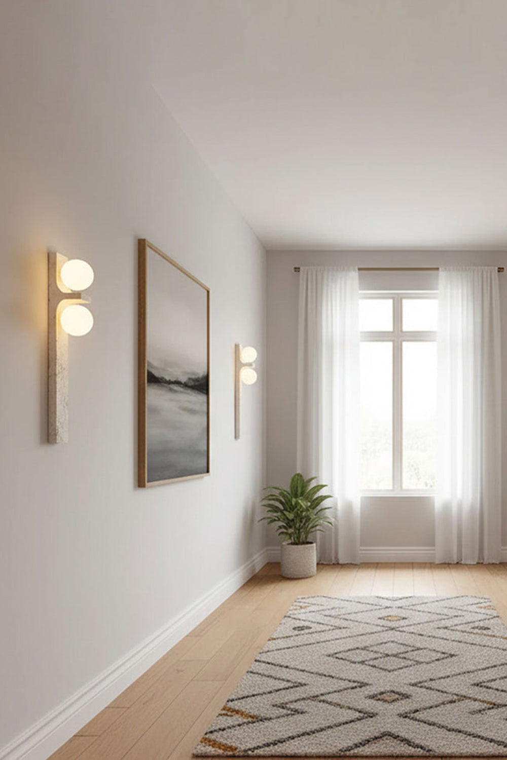 Asymmetrical Travertine Wall Sconce - view 19 | everlamps