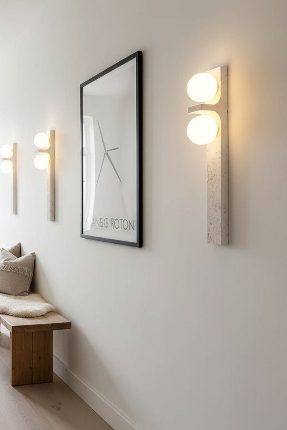 Asymmetrical Travertine Wall Sconce - view 15 | everlamps