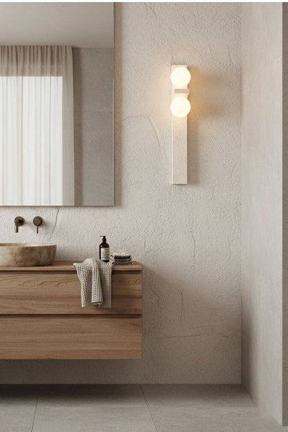 Asymmetrical Travertine Wall Sconce - view 13 | everlamps