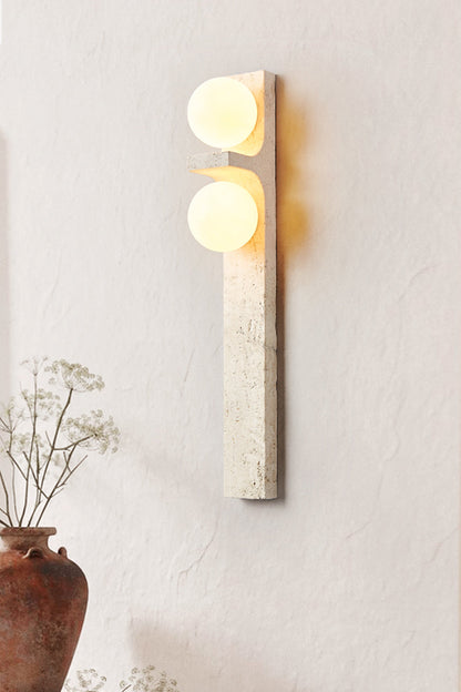 Asymmetrical Travertine Wall Sconce - view 18 | everlamps