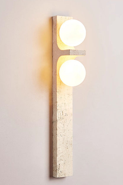 Asymmetrical Travertine Wall Sconce - view 26 | everlamps