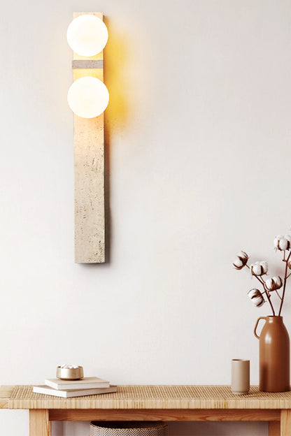 Asymmetrical Travertine Wall Sconce - view 27 | everlamps