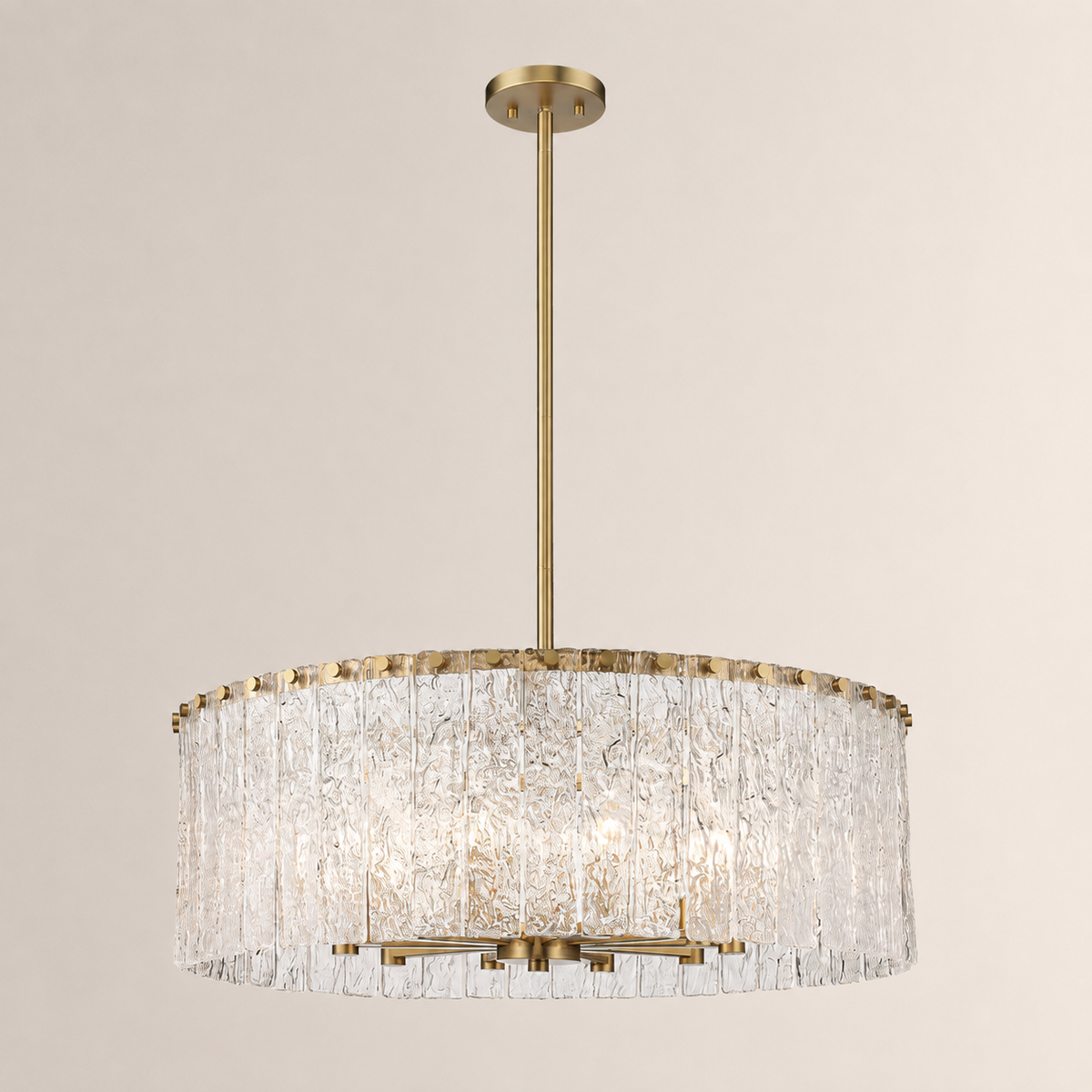 Aura Round Glass Chandelier 27”D 32“D