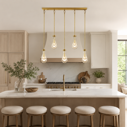 Aurelia Rain Linear Rod Chandelier 36'W