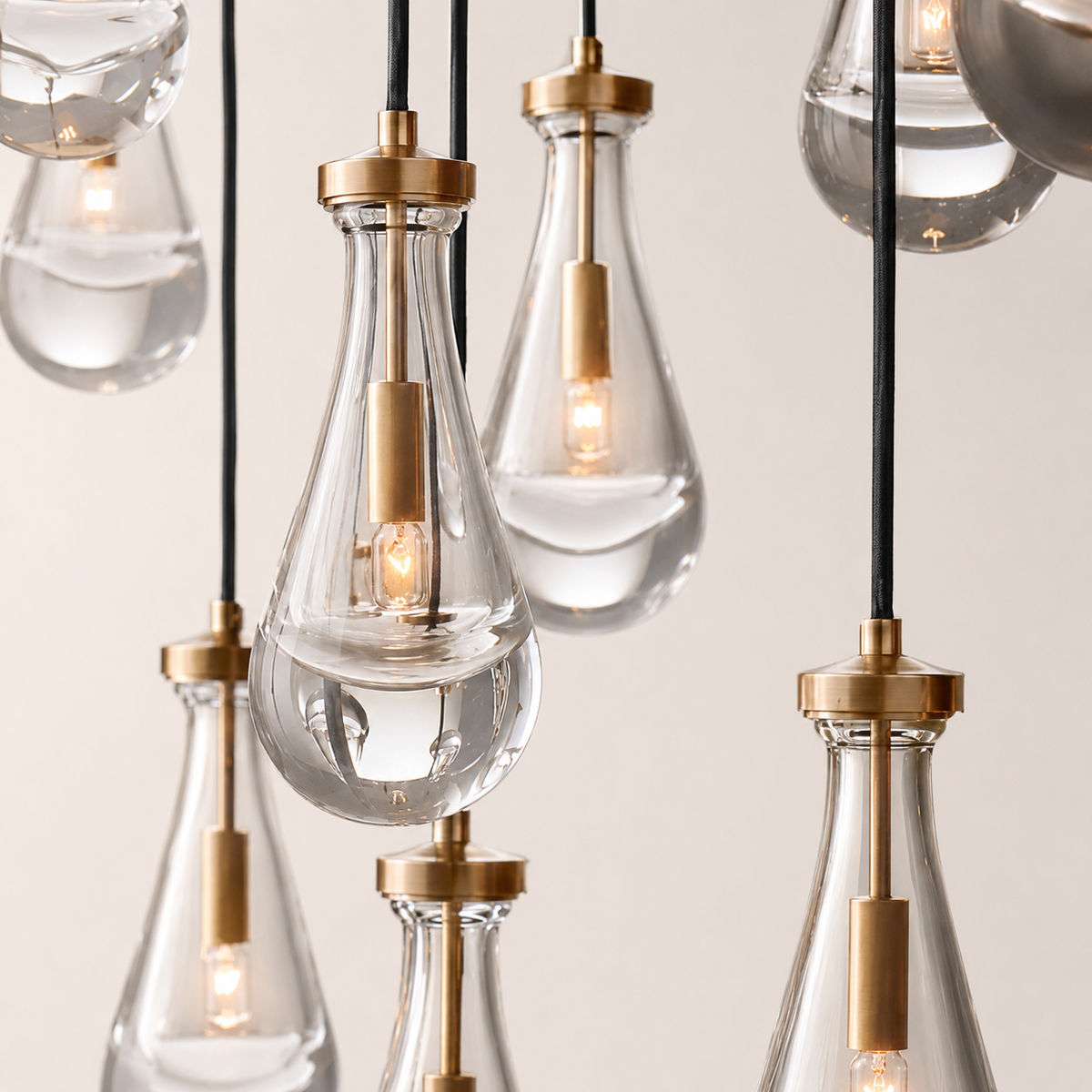 Aurelia Rain Linear Cord Chandelier 22'W