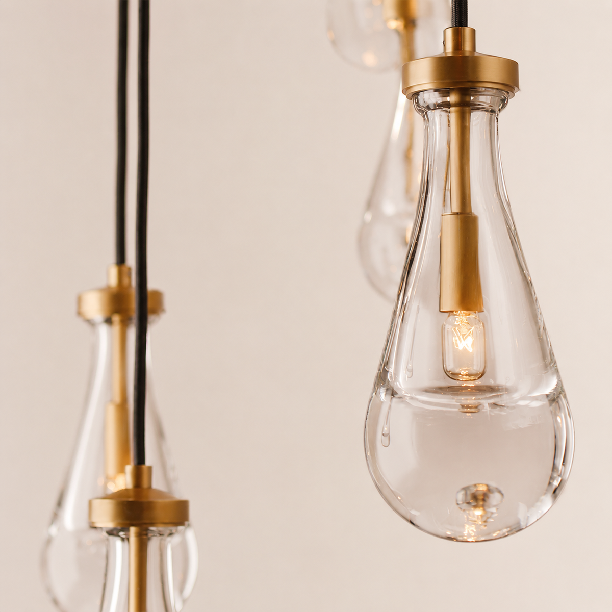 Aurelia Rain Linear Cord Chandelier 22'W