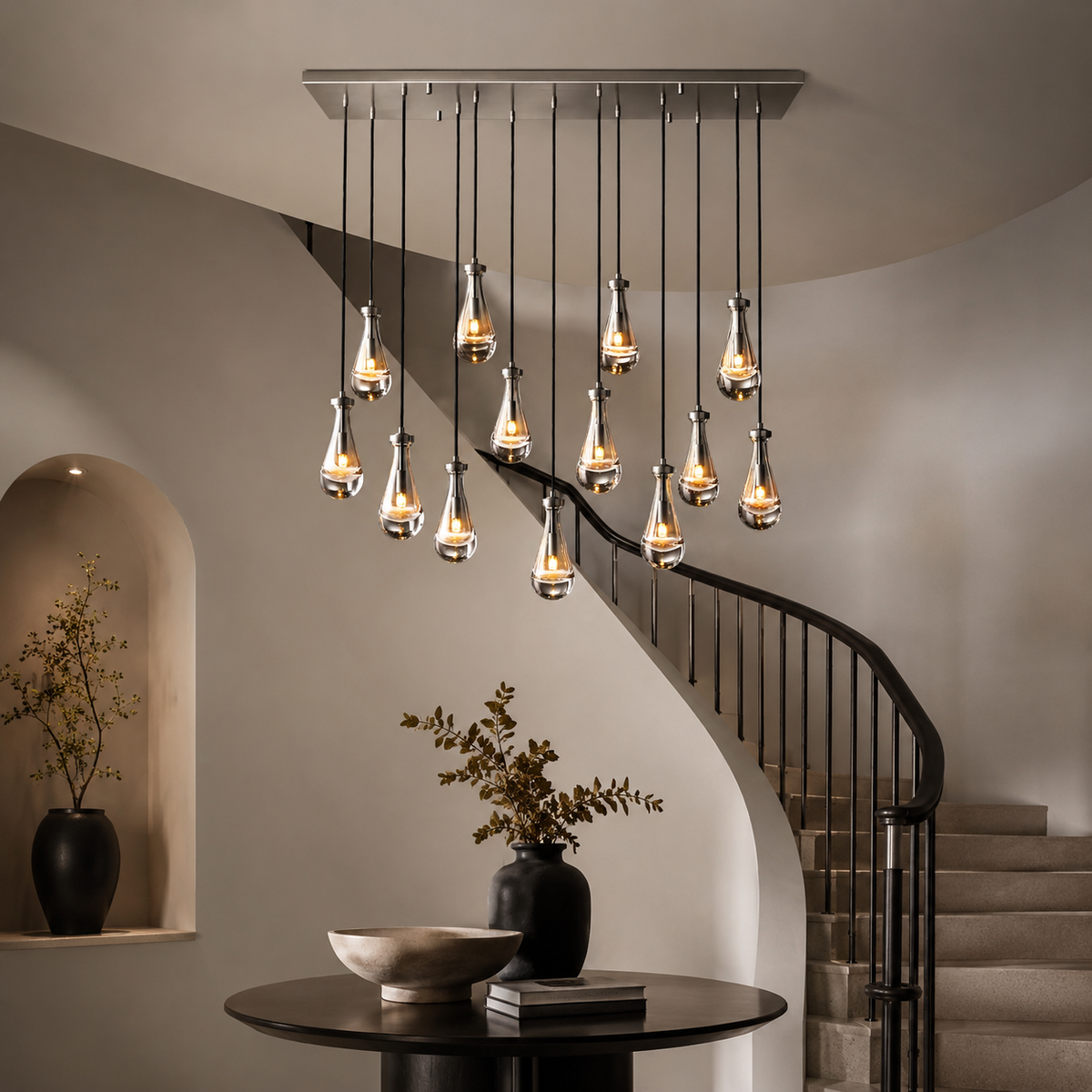 Aurelia Rain Linear Chandelier 72'W