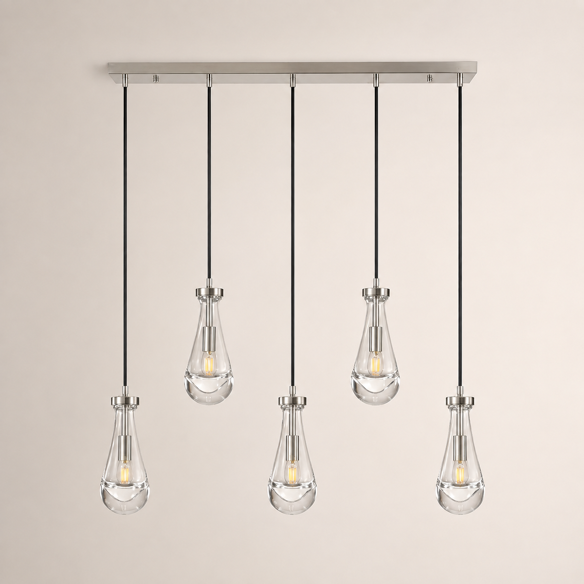 Aurelia Rain Linear Cord Chandelier 36'W