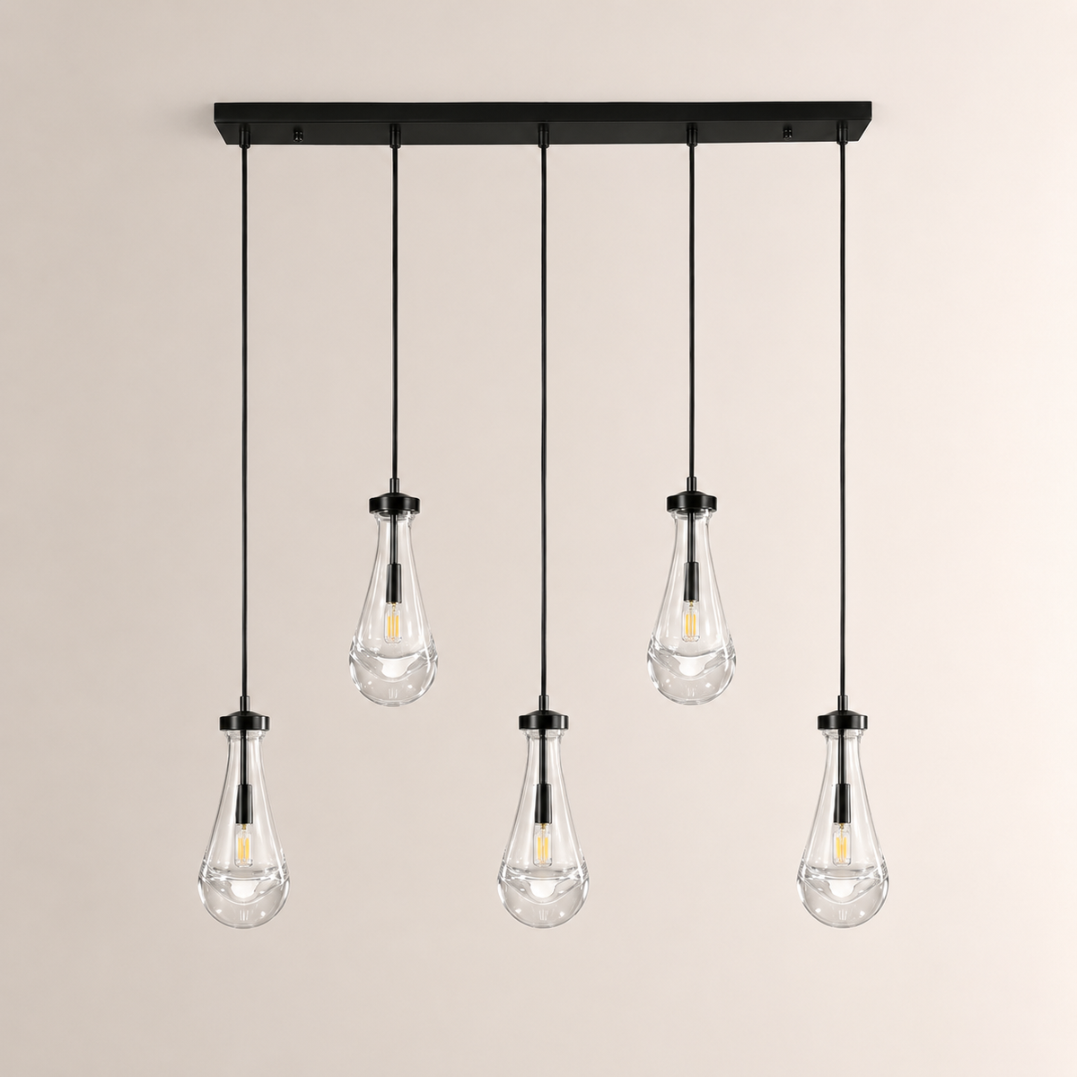 Aurelia Rain Linear Cord Chandelier 36'W