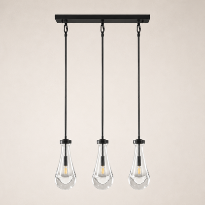 Aurelia Rain Linear Rod Chandelier 22'W