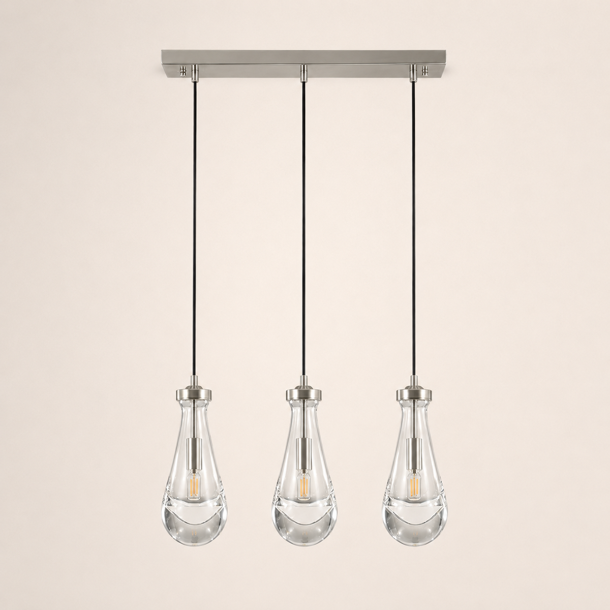 Aurelia Rain Linear Rod Chandelier 22'W