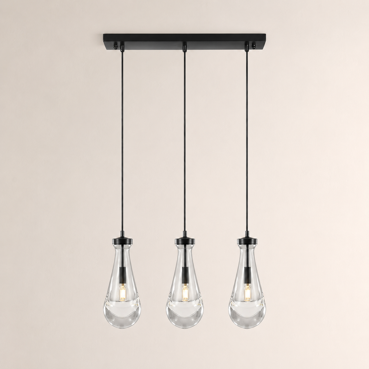 Aurelia Rain Linear Cord Chandelier 22'W