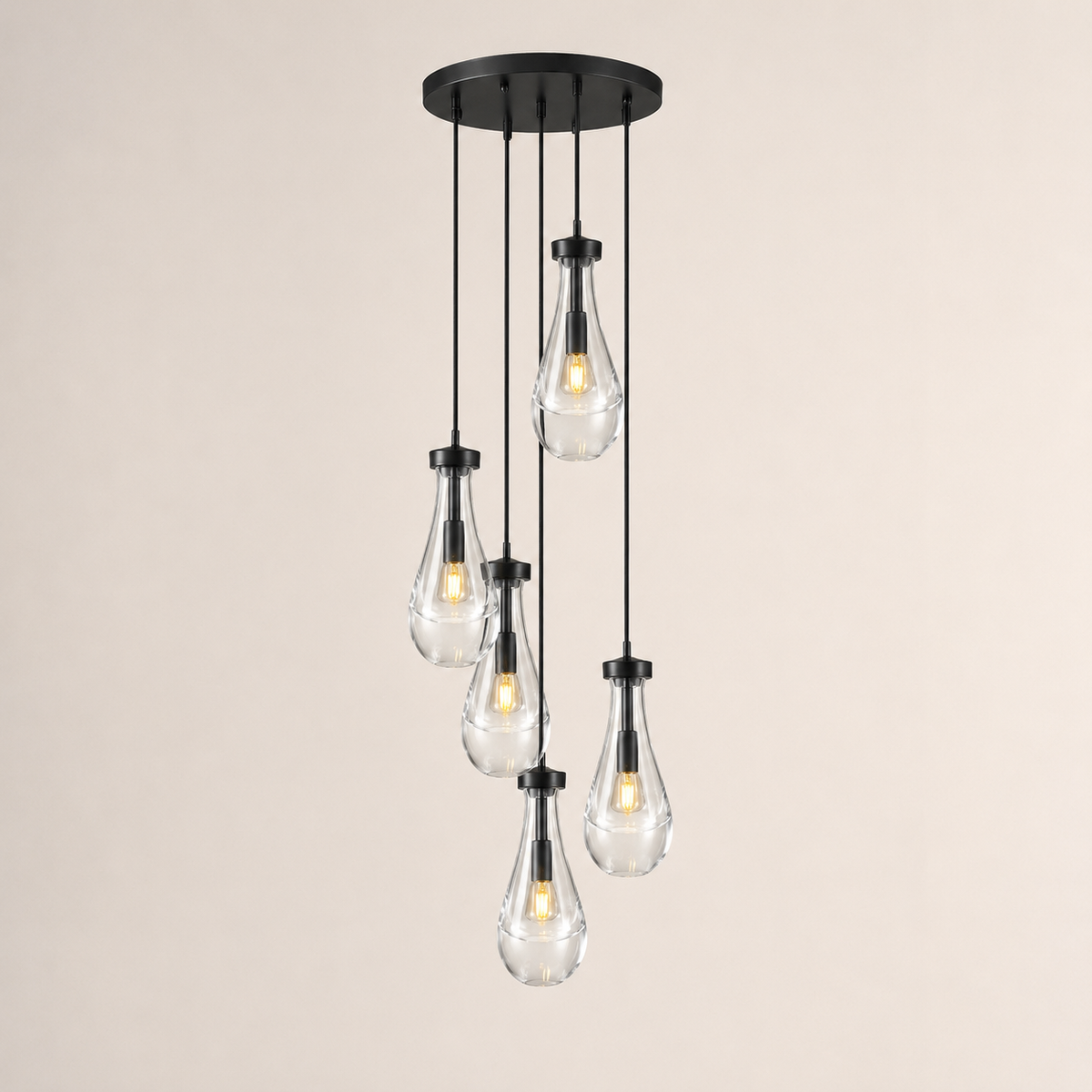 Aurelia Rain Round Chandelier 14"D