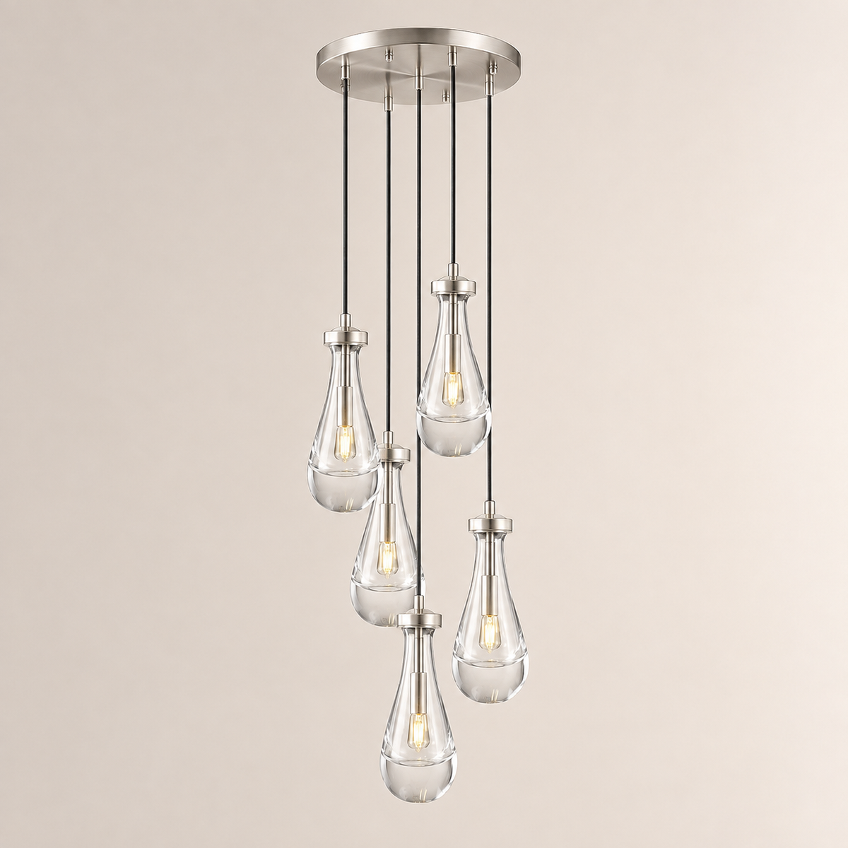 Aurelia Rain Round Chandelier 14"D