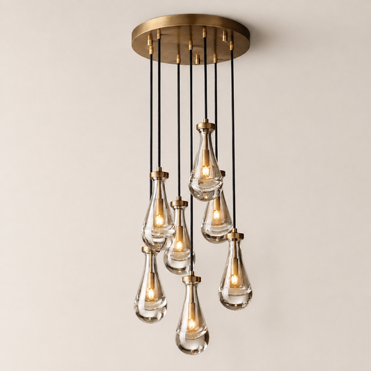 Aurelia Rain Round Chandelier 18"D