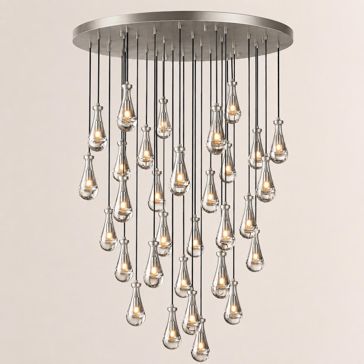Aurelia Rain Round Chandelier 60“D
