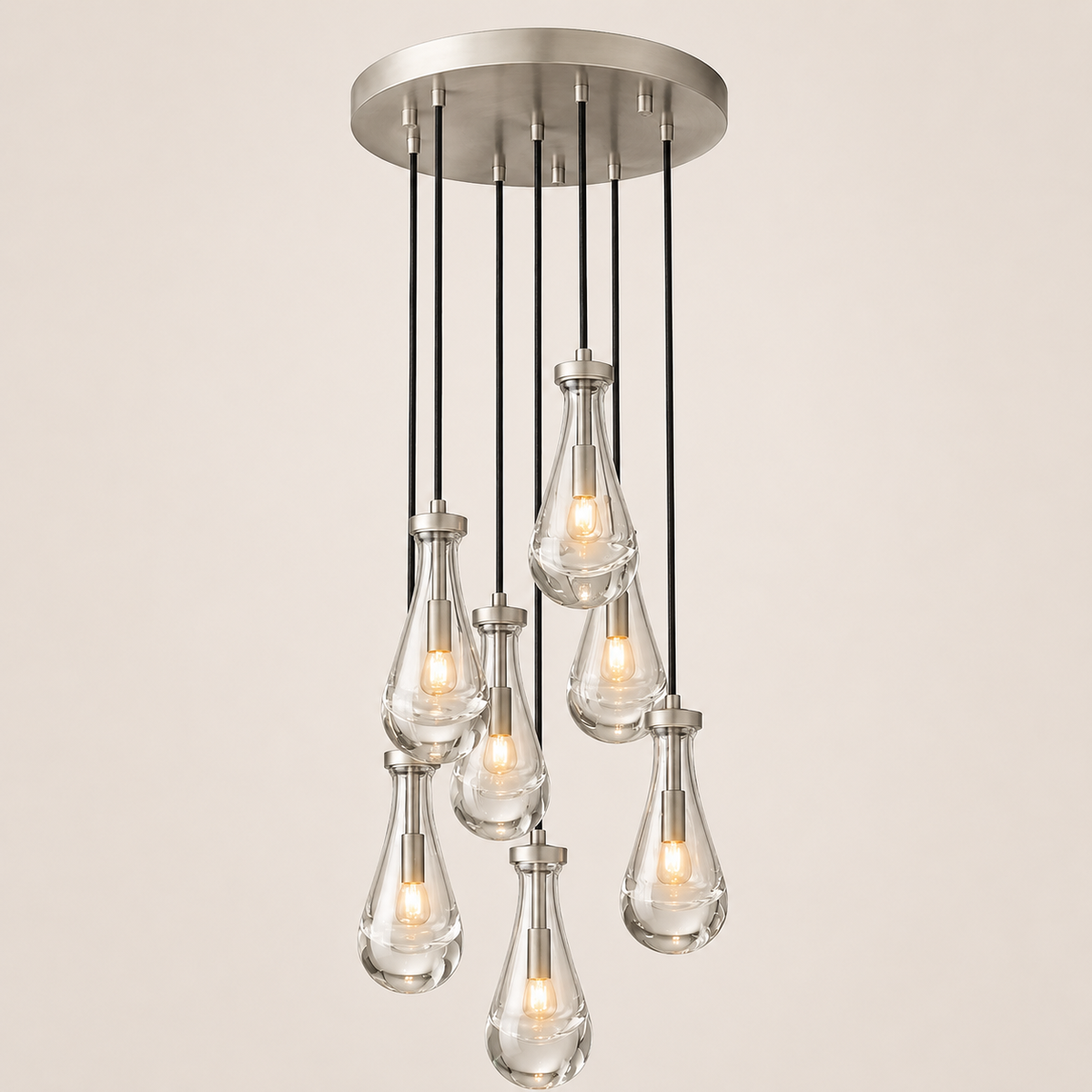 Aurelia Rain Round Chandelier 18"D