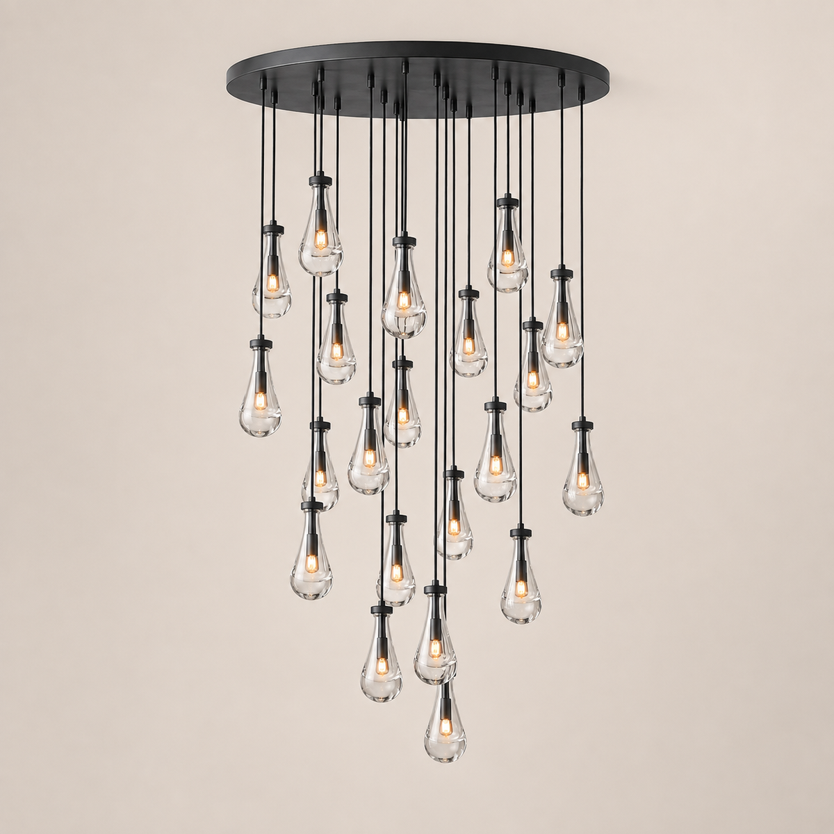 Aurelia Rain Round Chandelier 47“D