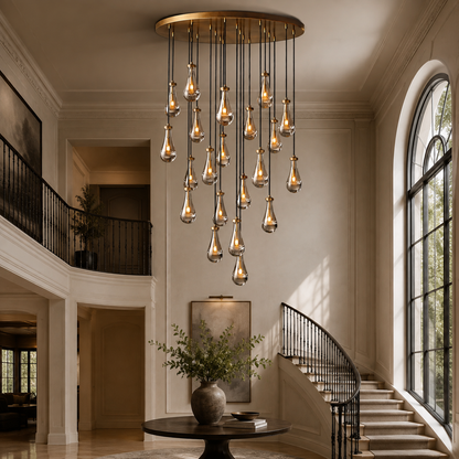 Aurelia Rain Round Chandelier 36“D