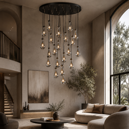 Aurelia Rain Round Chandelier 36“D